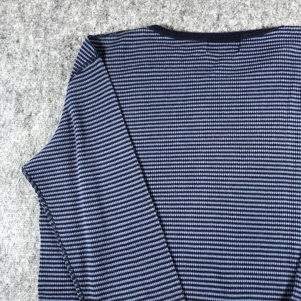 RRL Ralph Lauren Mens XL Waffle Thermal Shirt Blue USA Stripe Cotton - Picture 13 of 14